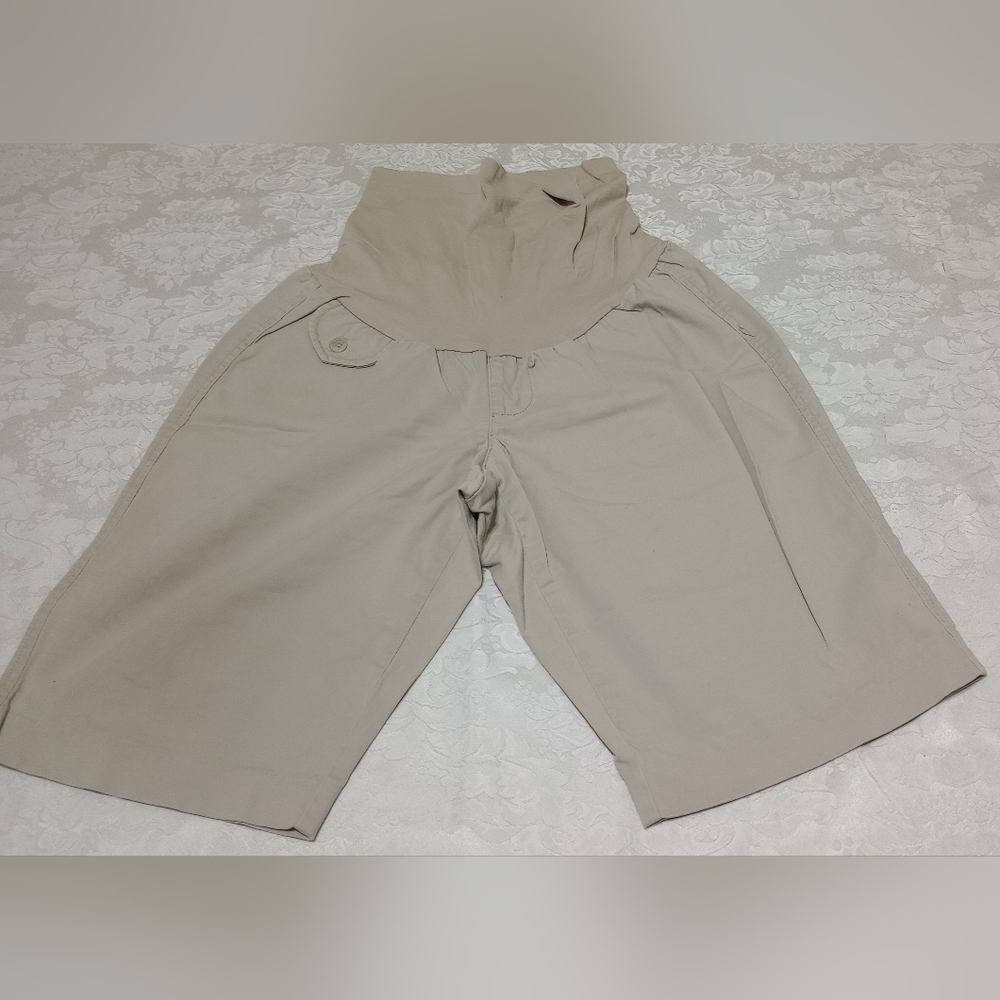 Beige Maternity Shorts